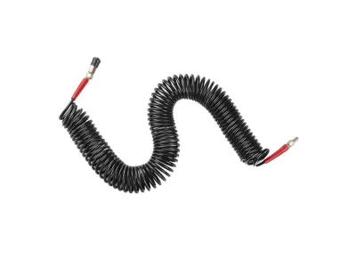 Шланг BLACK M-Flex 5.5*8 мм, 20 м спіральний поліуретановий з поворотним шарніром, латунними швидкороз'ємними з'єднаннями STORM INTERTOOL PT-1792