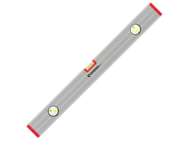 Уровень строительный 600 мм, 3 глазка, сечение 23*58 мм INTERTOOL MT-1142 