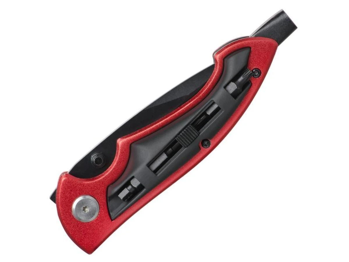 Нож складной 206 мм, ручка алюминий + пластик, 4 отверточные насадки INTERTOOL HT-0592 