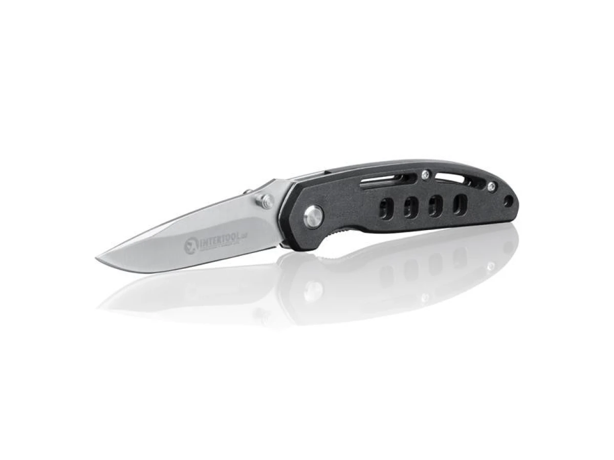 Ніж складаний 164 мм, ручка з пластиковими вставками INTERTOOL HT-0593 