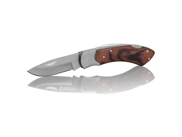 Ніж складаний 181 мм, ручка з дерев'яними вставками INTERTOOL HT-0594 