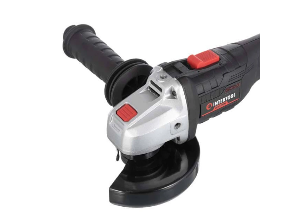Шліфмашина кутова акумуляторна з безщітковим двигуном 20 В, 125 мм, 10000 об/хв., Li-Ion, 4.0 Аг, ЗП 4 А, кейс INTERTOOL WT-0366 