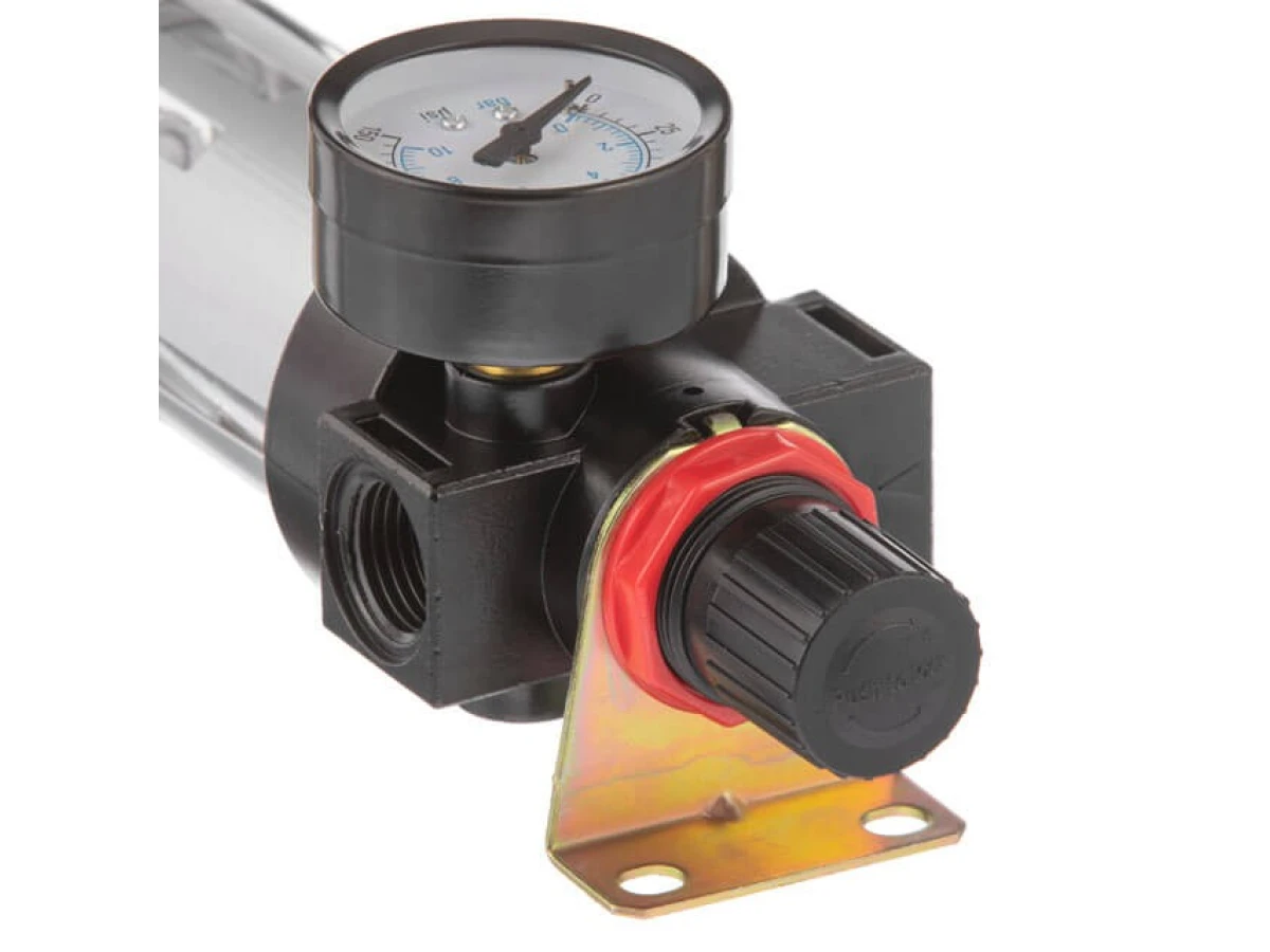 Фільтр для очищення повітря + редуктор у металі 1/2" INTERTOOL PT-1410 