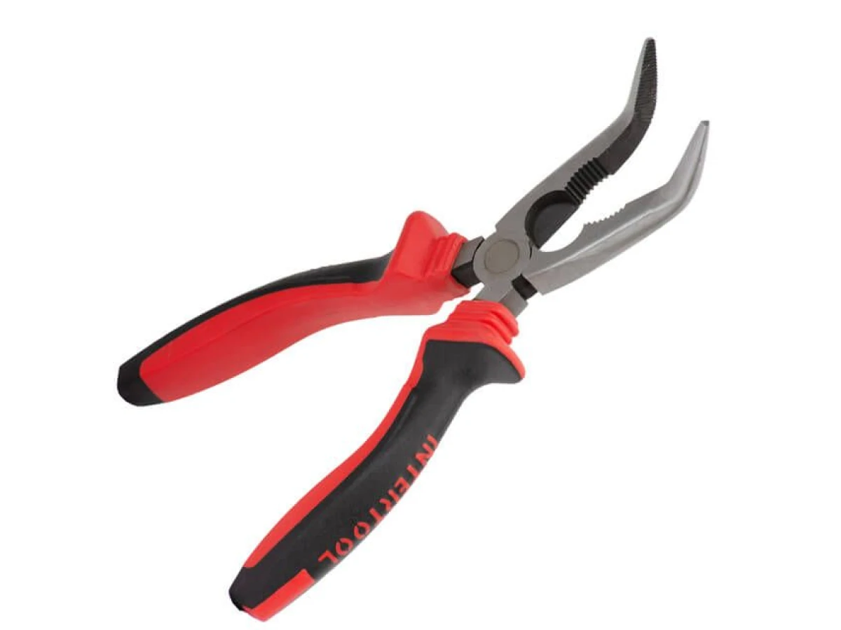 Довгогубці вигнуті 180 мм, 40CrV, фосфатовані, поліровані, STORM INTERTOOL NT-0148 