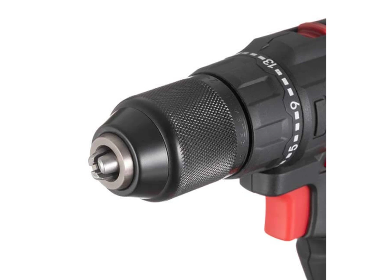 Дриль-шурупокрут акумуляторний 20 В, 35 Nm, 0-450/0-1500 об/хв., 2-13 мм, Li-Ion, 2.0 Аг, ЗП 2 А, кейс INTERTOOL WT-0350 