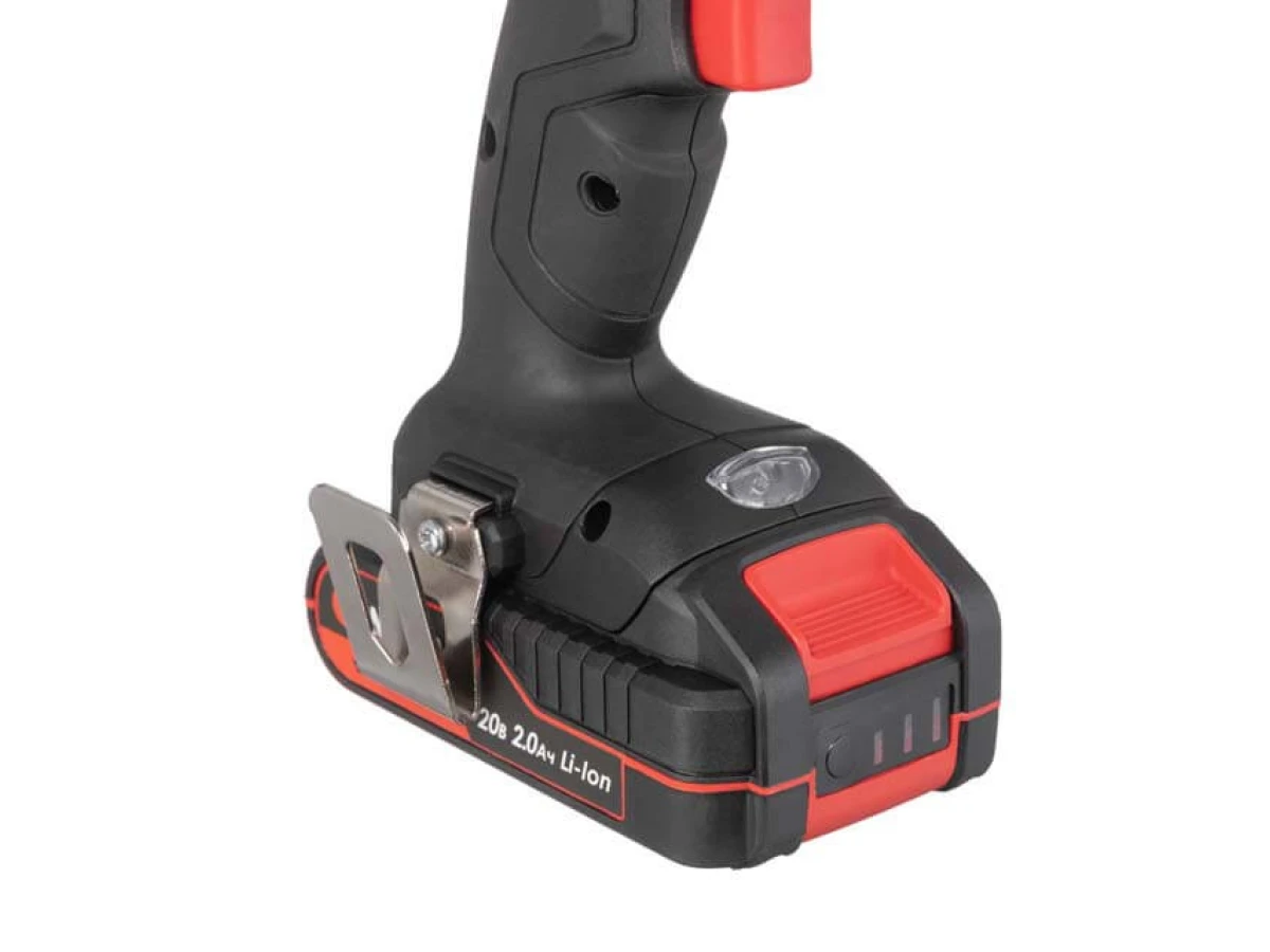 Дриль-шурупокрут акумуляторний 20 В, 35 Nm, 0-450/0-1500 об/хв., 2-13 мм, Li-Ion, 2.0 Аг, ЗП 2 А, кейс INTERTOOL WT-0350 