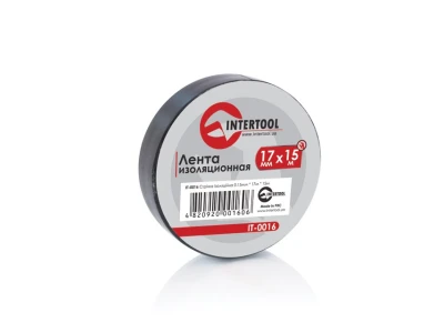 Стрічка ізоляційна, 17 мм * 15 мм * 0.15 мм, чорна INTERTOOL IT-0016