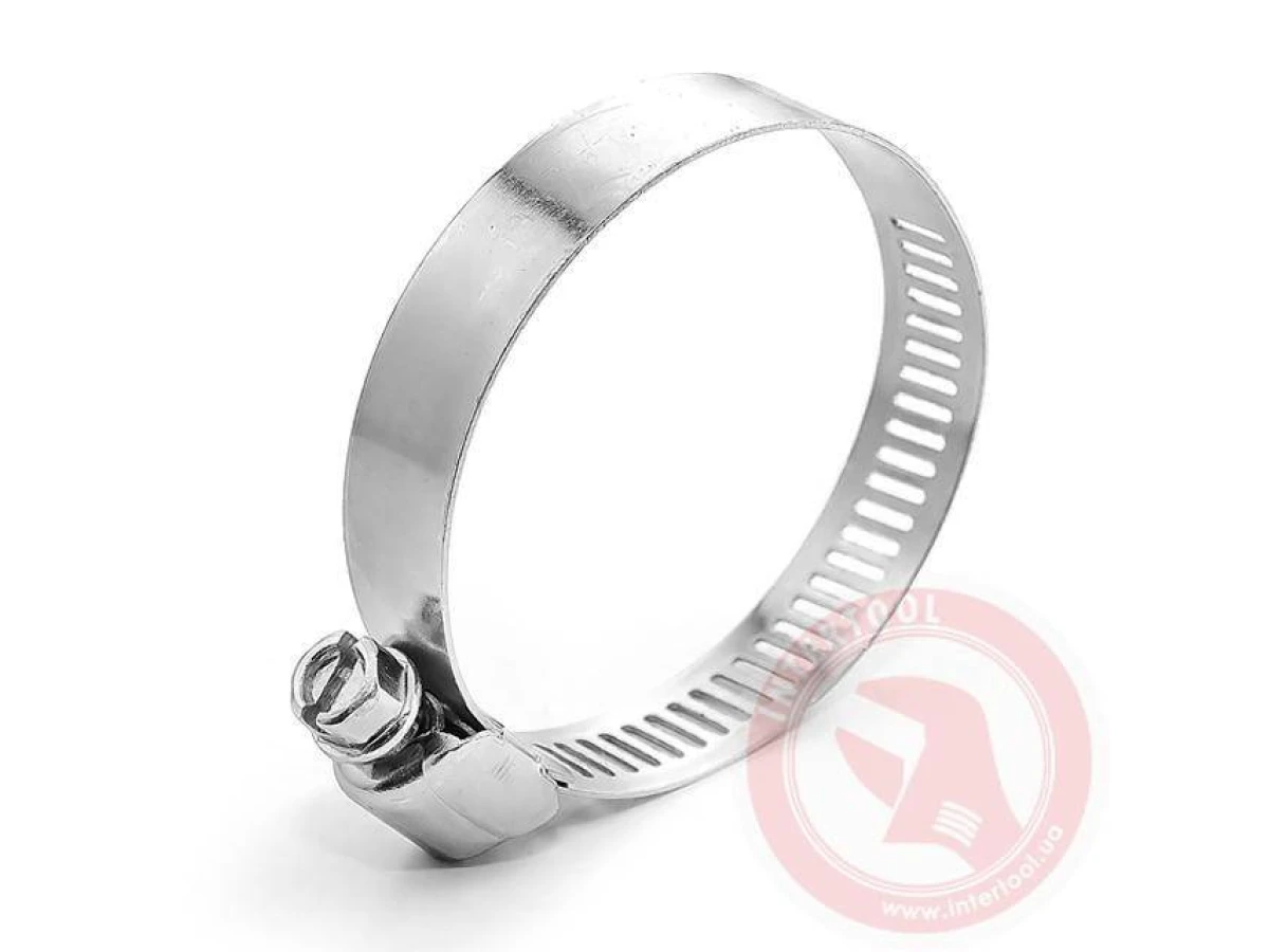 Хомут сталевий оцинкований 12,7 мм, D - 46-70 мм INTERTOOL TC-0146 