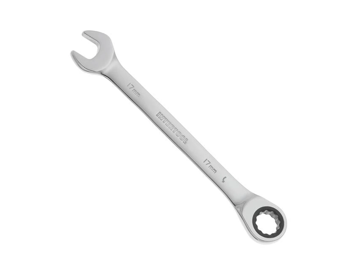 Ключ комбінований з тріскачкою 17 мм Cr-V PROF DIN3113 INTERTOOL XT-1357 