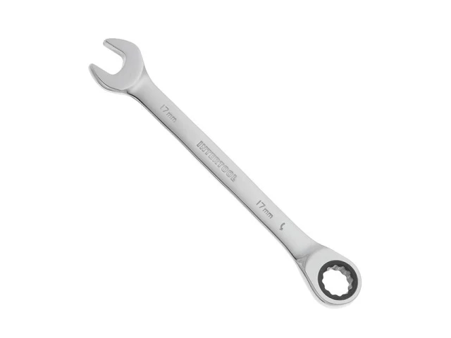 Ключ комбінований з тріскачкою 17 мм Cr-V PROF DIN3113 INTERTOOL XT-1357 