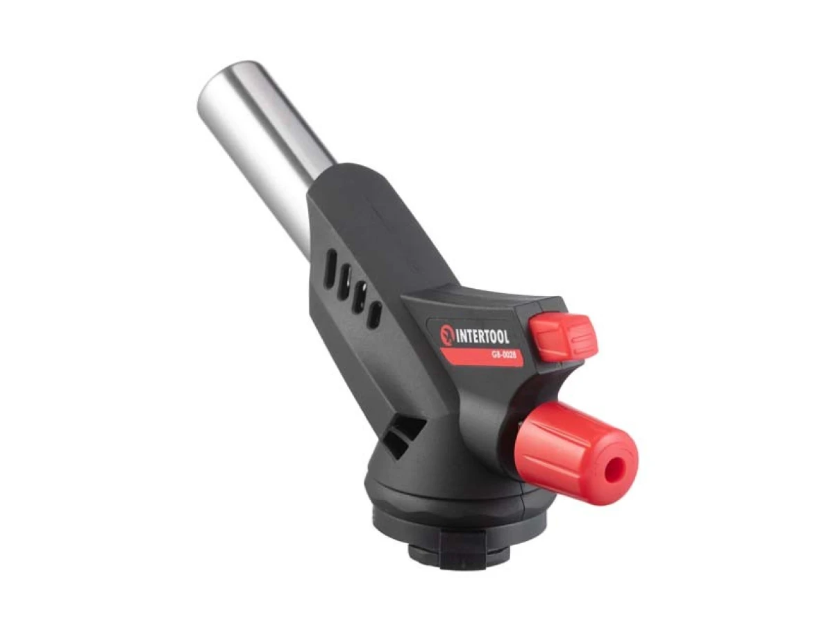 Горелка газовая, пьезозажигание, регулятор INTERTOOL GB-0028 