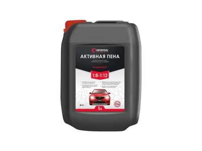 Пена активная 5 л, концентрат 1:8 - 1:12, для бесконтактной мойки аппаратом высокого давления INTERTOOL FS-9025