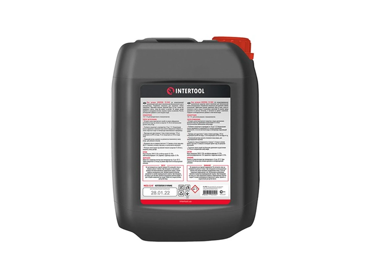 Пена активная 5 л, концентрат 1:8 - 1:12, для бесконтактной мойки аппаратом высокого давления INTERTOOL FS-9025 