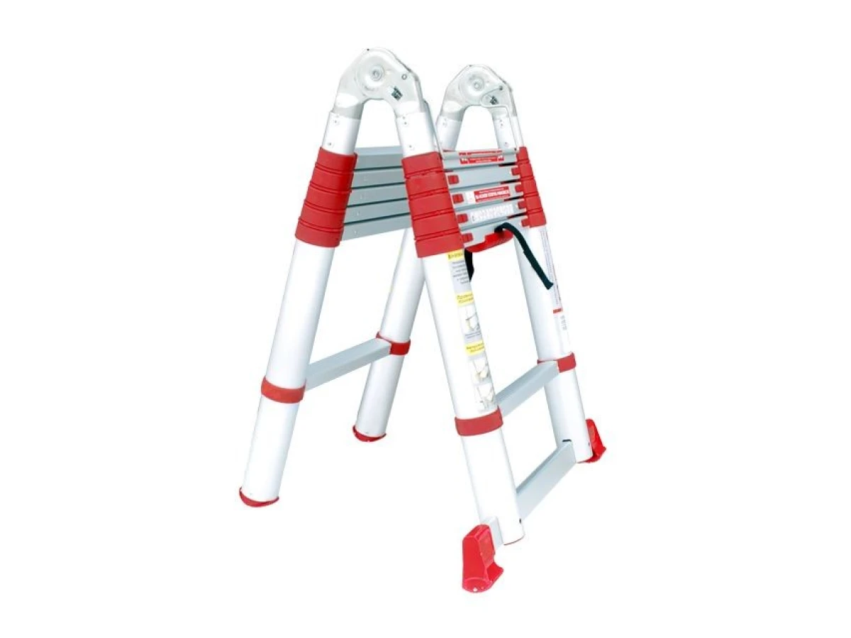 Лестница алюминиевая телескопическая раскладная универсальная, 12 ступ., 3,78 м INTERTOOL LT-3039 