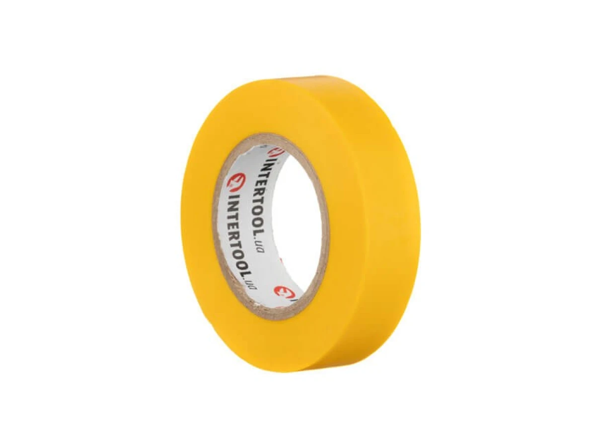 Стрічка ізоляційна, 17 мм * 15 м * 0.15 мм, жовта INTERTOOL IT-0042 