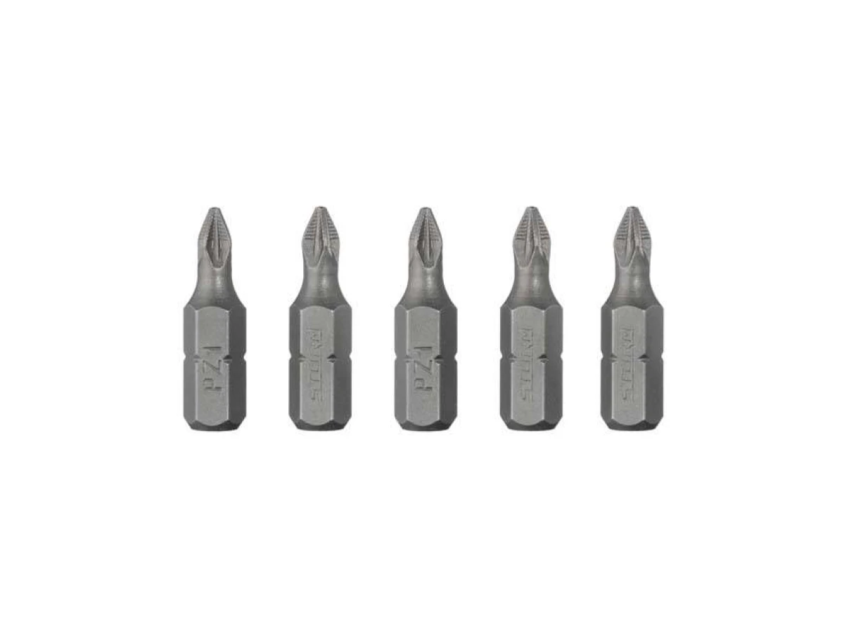 Комплект отверточних насадок PZ1 1/4 "* 25мм, ACR, S2, уп. 5од., STORM INTERTOOL VT-0208 