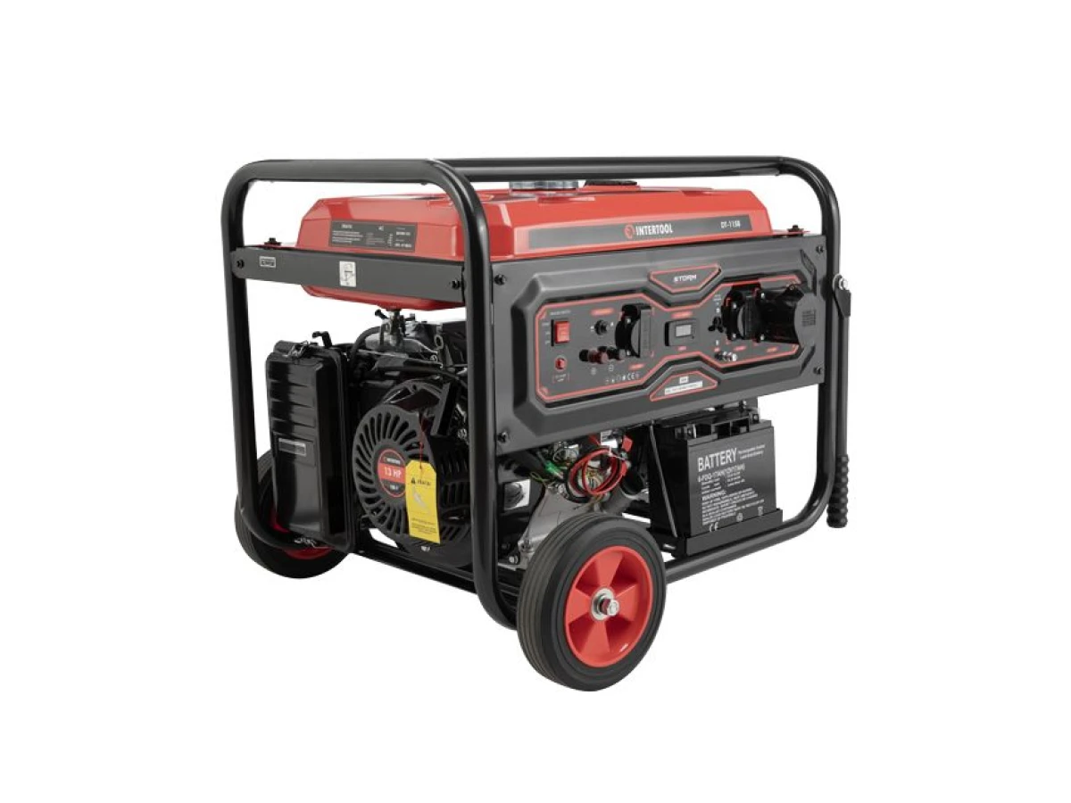 Генератор бензиновый/газовый 5/5.5 кВт, 220 В, 25 л,электро+ручной старт, медная обмотка, STORM INTERTOOL DT-1158 