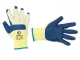 Перчатка трикотажная, поликоттон, стекольщика (каменщика), с двойным латексным покрытием синего цвета на ладони, с защитой суставов, 10" INTERTOOL SP-0003 