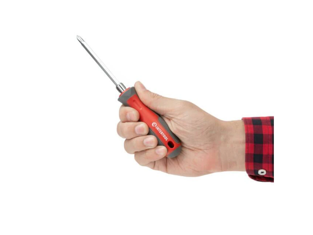 Отвертка двухсторонняя 100 мм PH2, SL6 mm INTERTOOL VT-3344 