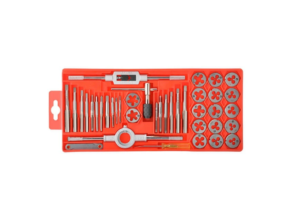 Набор плашек M3-M12 и метчиков M3-M12, 40 ед. INTERTOOL SD-8040 