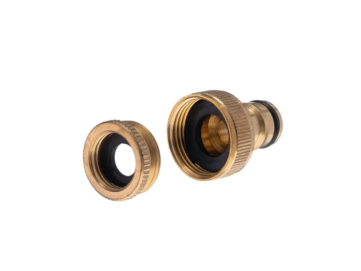 Адаптер латунний на конектор 1/2" із внутрішньою різьбою 1/2" та 3/4" STORM INTERTOOL GE-1210 