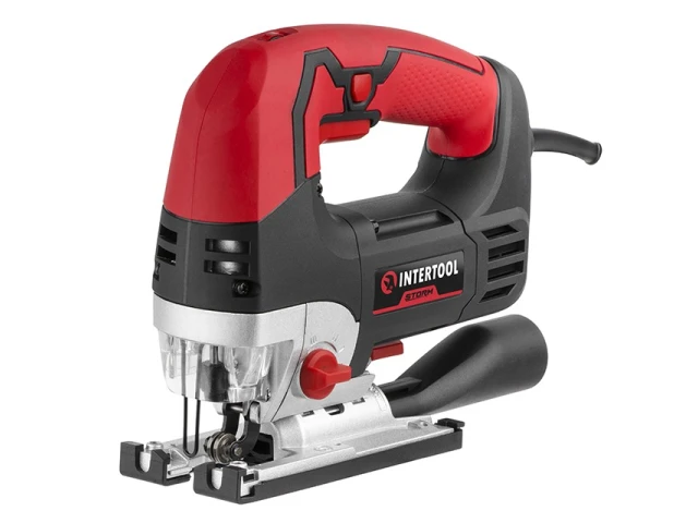 Электролобзик 900 Вт, 1000-3000 ход/мин,бесключевой патрон, макс.гл.распила 120мм, алюминиевая платформа INTERTOOL WT-0491 