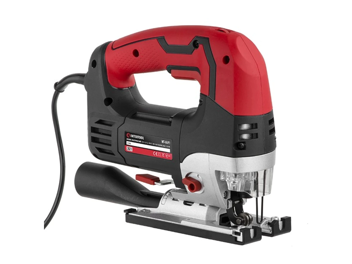 Электролобзик 900 Вт, 1000-3000 ход/мин,бесключевой патрон, макс.гл.распила 120мм, алюминиевая платформа INTERTOOL WT-0491 