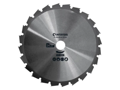 Ніж для мотокоси/тримера з твердосплавними напайками ø228x25.4x1.8 мм 24T INTERTOOL DT-2353