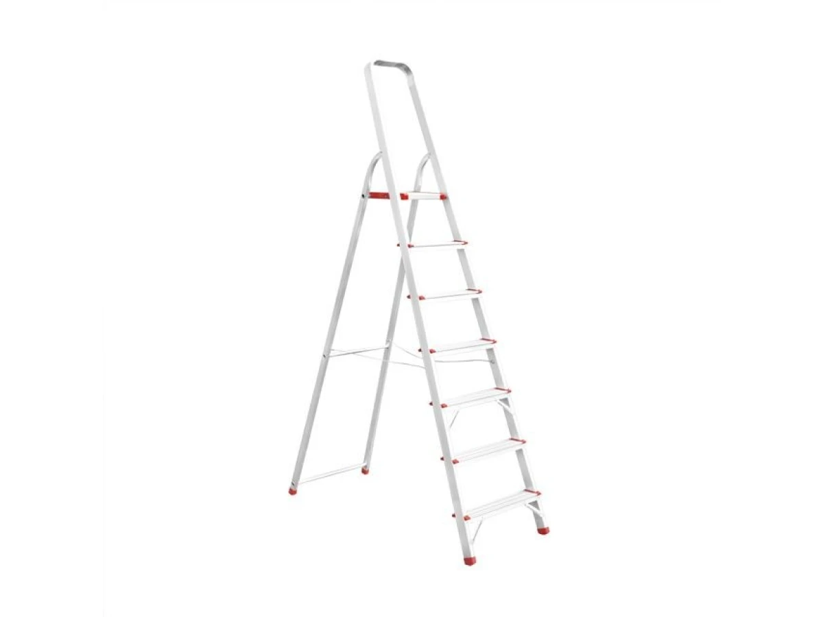 Стремянка алюминиевая 7 ступеней, высота до платформы 1500 мм INTERTOOL LT-1007 