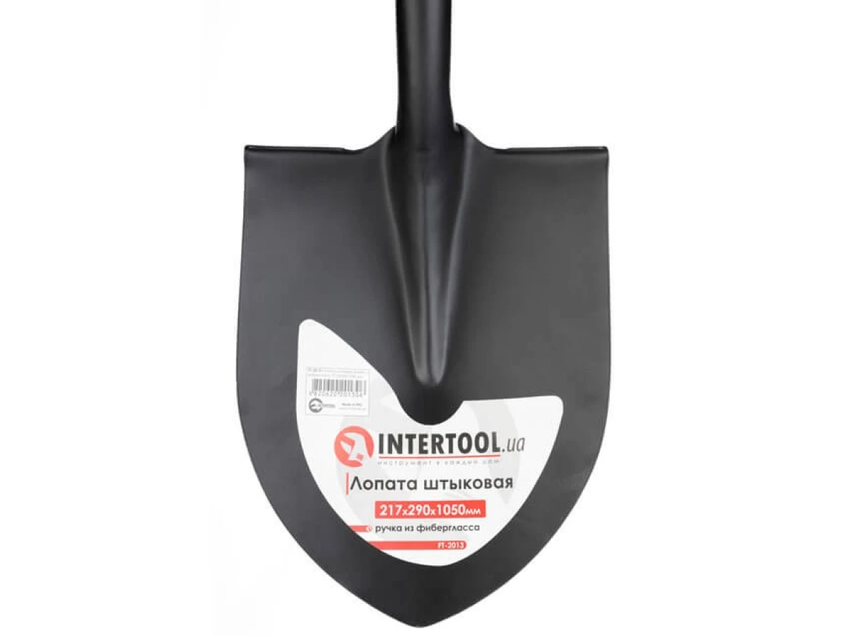 Лопата штикова, ручка з фібергласу, 217*290*1050 мм INTERTOOL FT-2013 