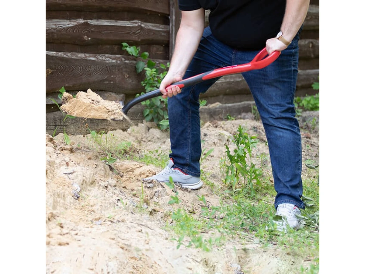 Лопата штикова, ручка з фібергласу, 217*290*1050 мм INTERTOOL FT-2013 