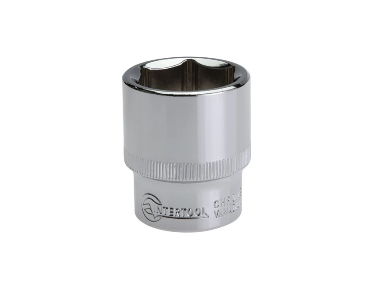 Головка шестигранна 1/2" 27*42 мм CrV INTERTOOL ET-0027 