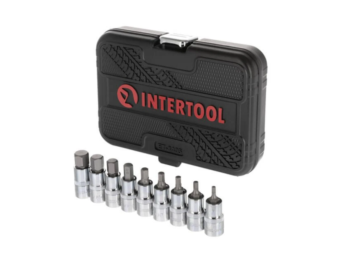 Набір біт HEX 1/2" 4-17, 55 мм, S2, STORM INTERTOOL ET-8405 