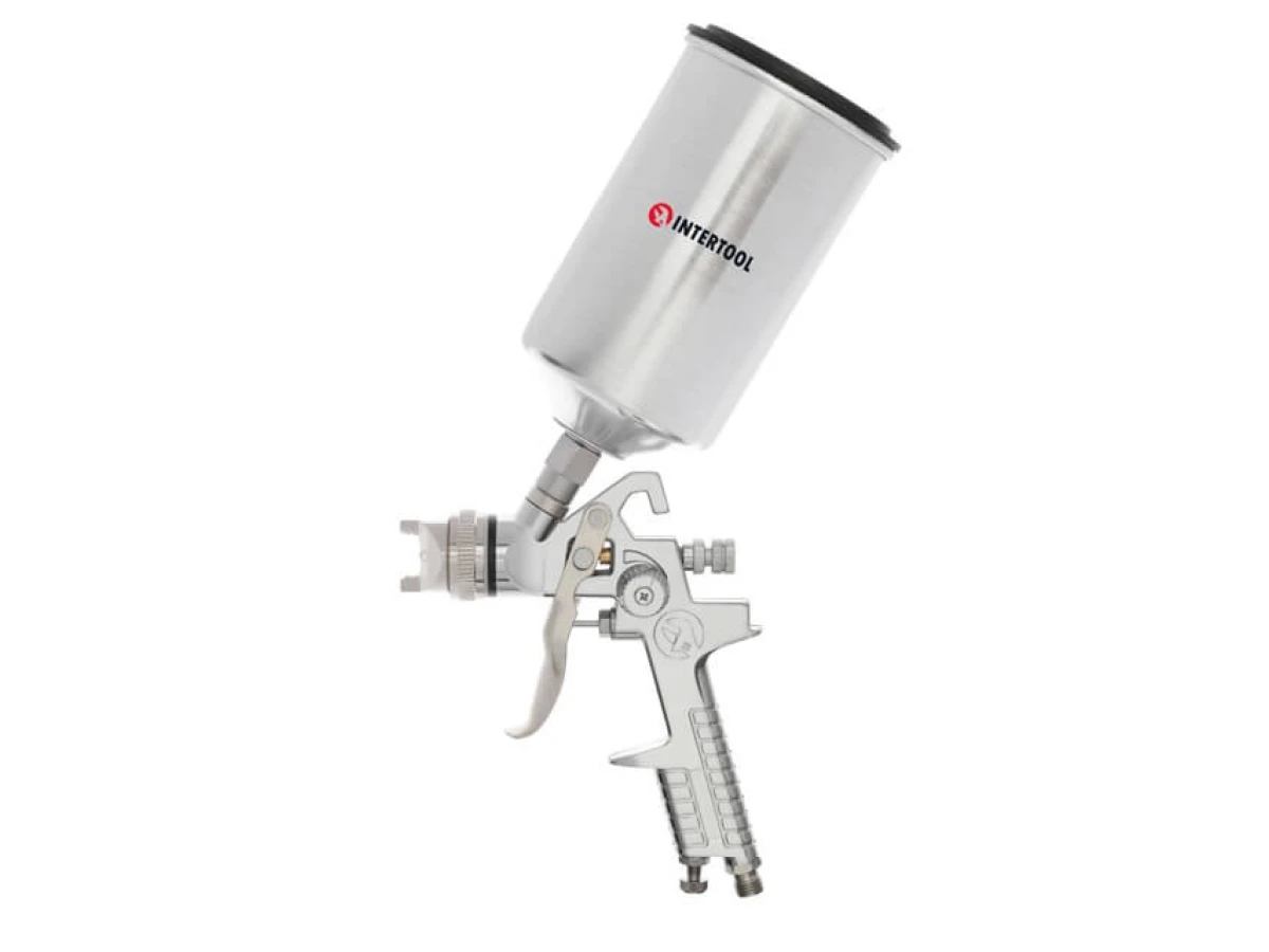 Фарбопульт пневматичний HVLP, форсунка 1.3 мм, верхній металевий бачок 1000 мл, 3 бар INTERTOOL PT-0107 