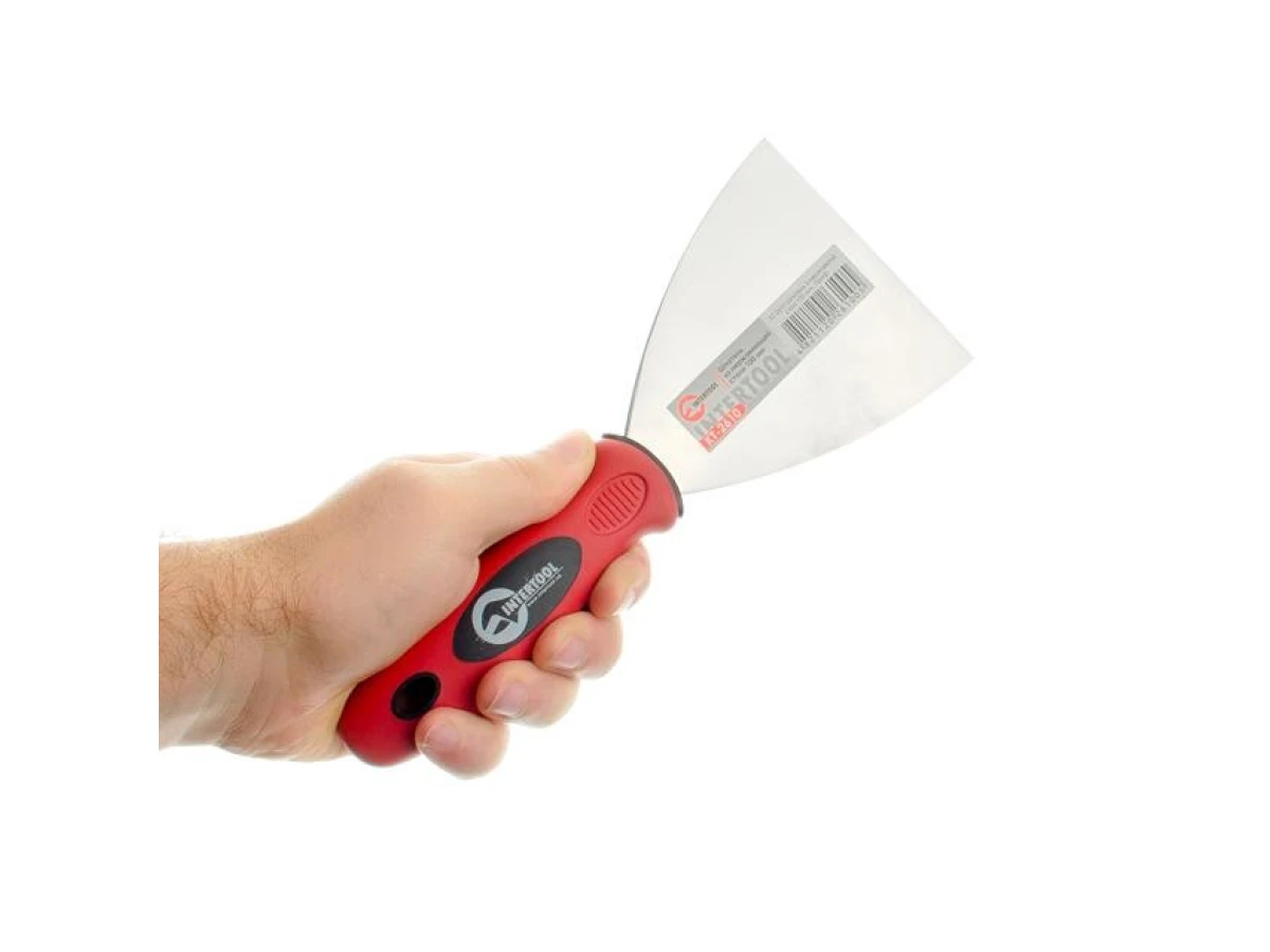 Шпатель из нержавеющей стали 100 мм Проф INTERTOOL KT-2610 