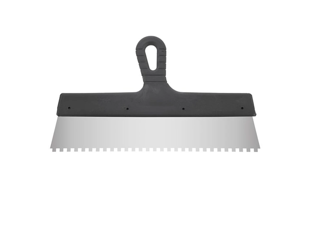 Шпатель из нержавеющей стали 350 мм с зубом 6x6мм INTERTOOL KT-2356 