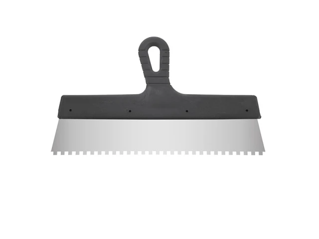 Шпатель из нержавеющей стали 350 мм с зубом 6x6мм INTERTOOL KT-2356 