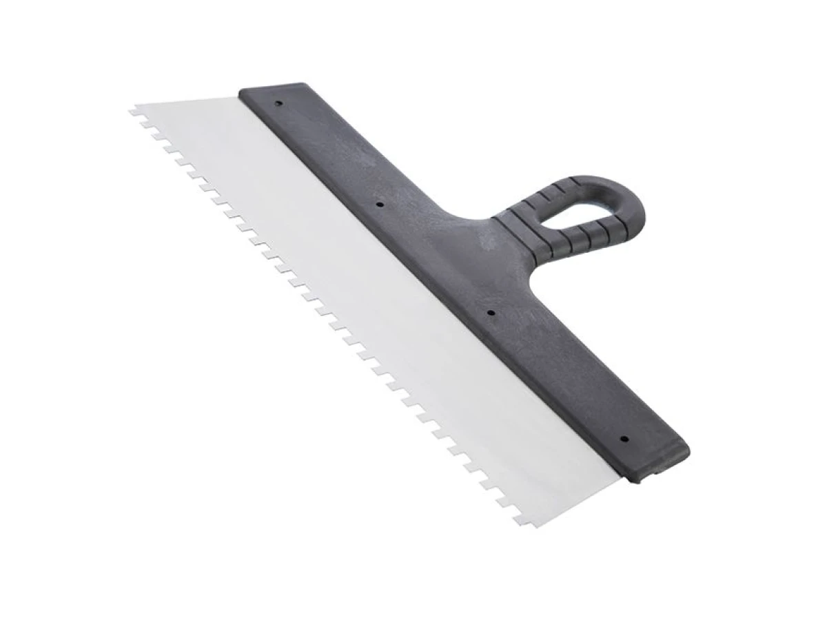 Шпатель из нержавеющей стали 350 мм с зубом 6x6мм INTERTOOL KT-2356 