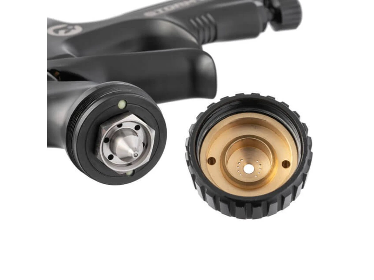 Фарбопульт пневматичний HVLP BLACK M-DIAMOND професійний, форсунка 1.4 мм, верхній пластиковий бачок 600 мл STORM INTERTOOL PT-0164 