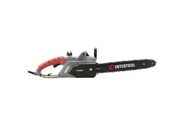 Пила цепная электрическая 2400 Вт, шина 40 см, боковой двигатель INTERTOOL DT-2201 