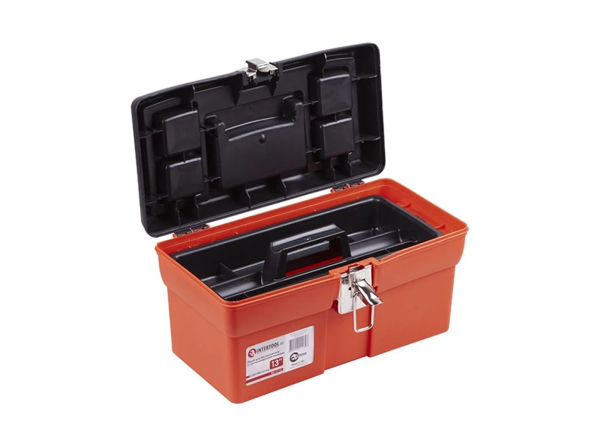 Ящик для інструментів, з металевими замками, 13", 330*180*165 мм INTERTOOL BX-1113 