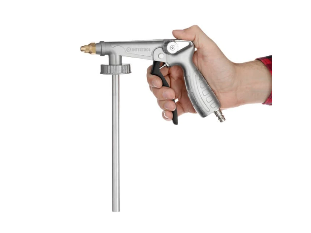 Пістолет для нанесення гравітексу пневматичний з гнучкою насадкою INTERTOOL PT-0703 