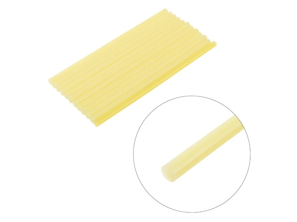 Комплект стрижнів клейових жовтих 7,4 мм * 200 мм, 12 шт. INTERTOOL RT-1051 