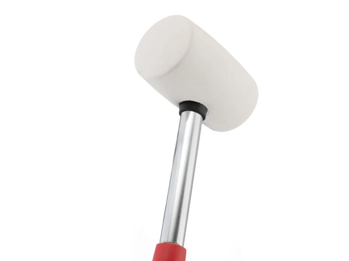 Киянка гумова 450 г, 65 мм, бiла гума, металева ручка INTERTOOL HT-0227 