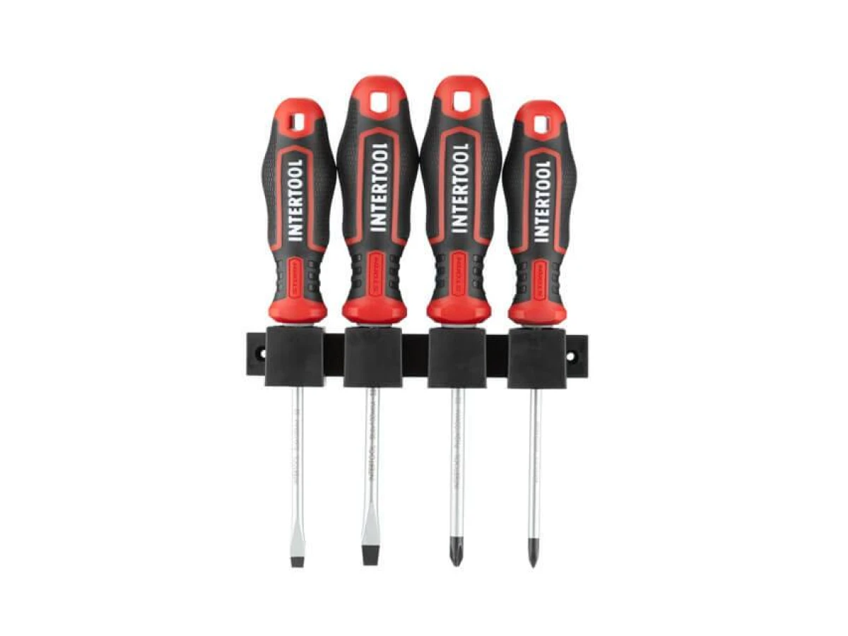 Набір викруток 4 од (SL5.0 * 100 мм, SL6.0 * 100 мм, PH1 * 100 мм, PH2 * 100 мм), STORM INTERTOOL VT-3434 