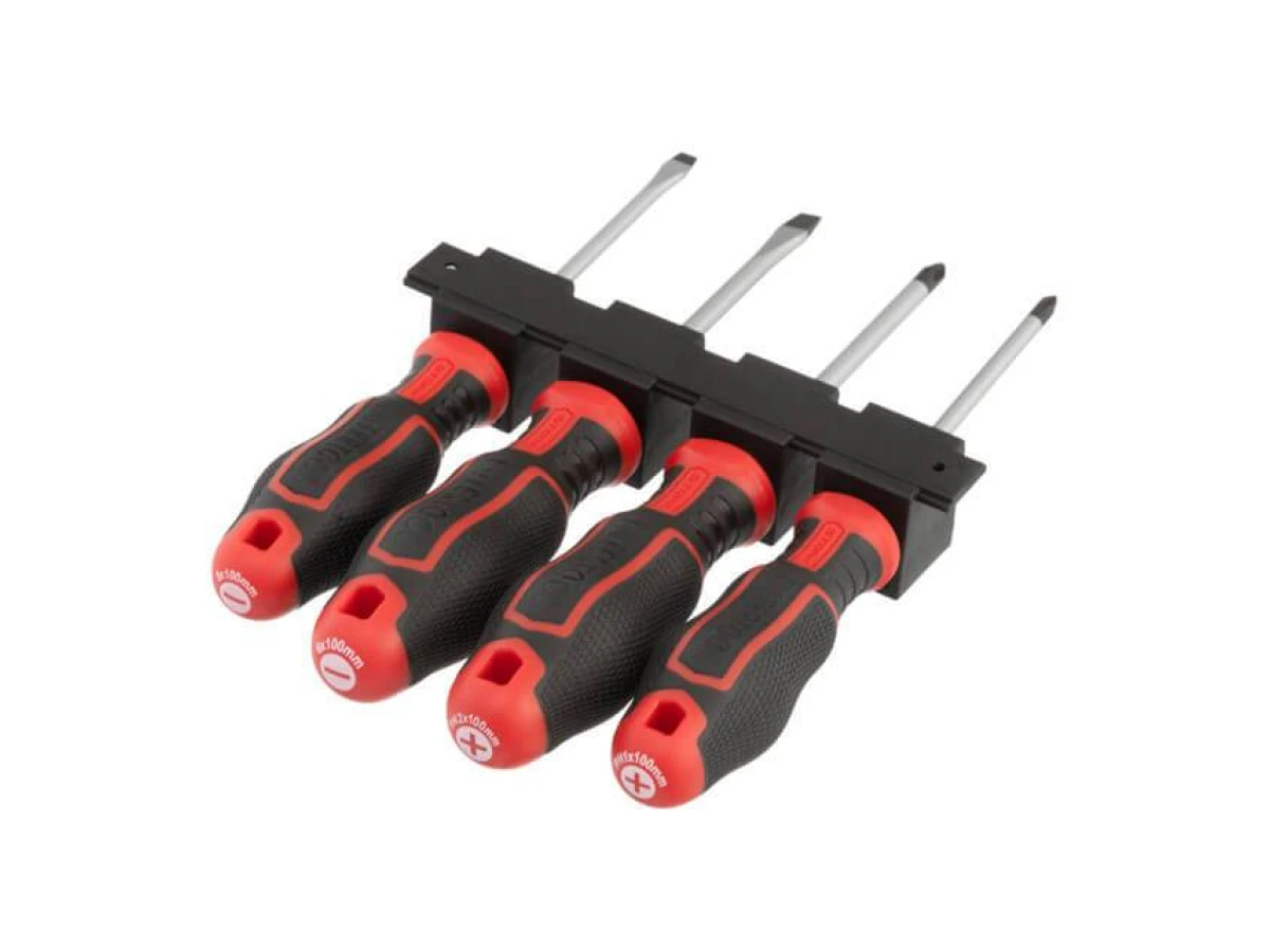 Набір викруток 4 од (SL5.0 * 100 мм, SL6.0 * 100 мм, PH1 * 100 мм, PH2 * 100 мм), STORM INTERTOOL VT-3434 