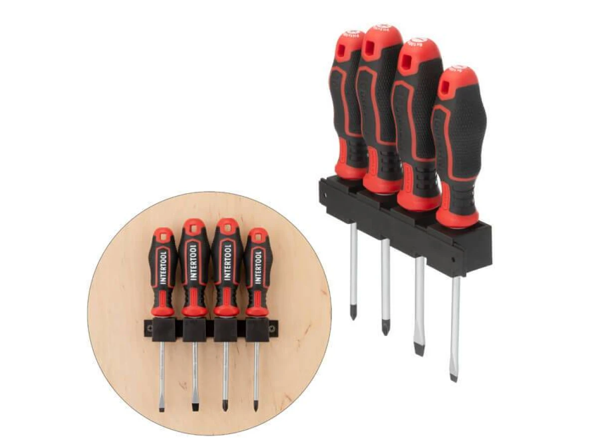 Набір викруток 4 од (SL5.0 * 100 мм, SL6.0 * 100 мм, PH1 * 100 мм, PH2 * 100 мм), STORM INTERTOOL VT-3434 