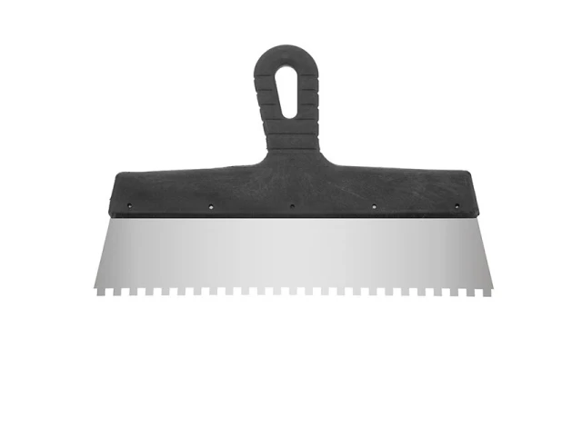 Шпатель из нержавеющей стали 300мм с зубом 6x6мм INTERTOOL KT-2306 
