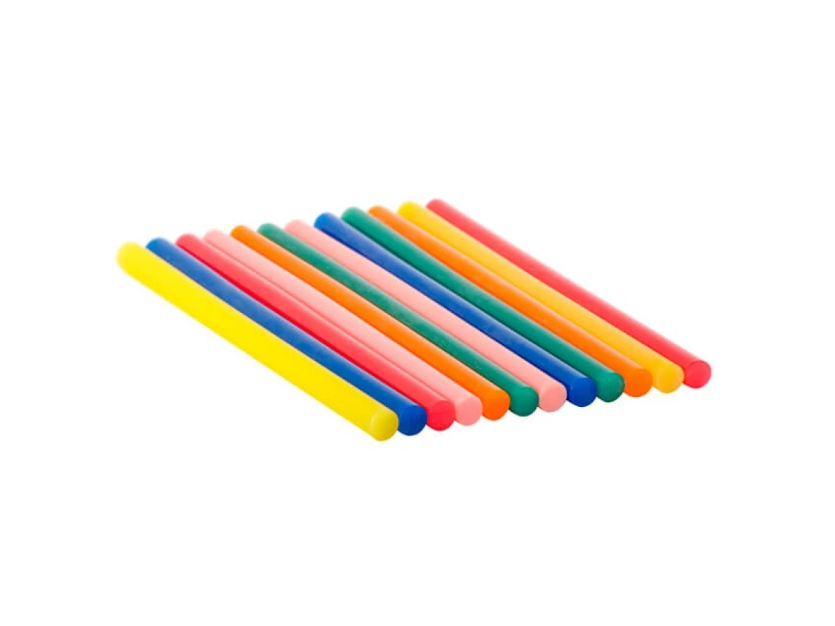 Комплект стрижнів клейових кольорових 11,2 мм * 200 мм, 12 шт INTERTOOL RT-1028 