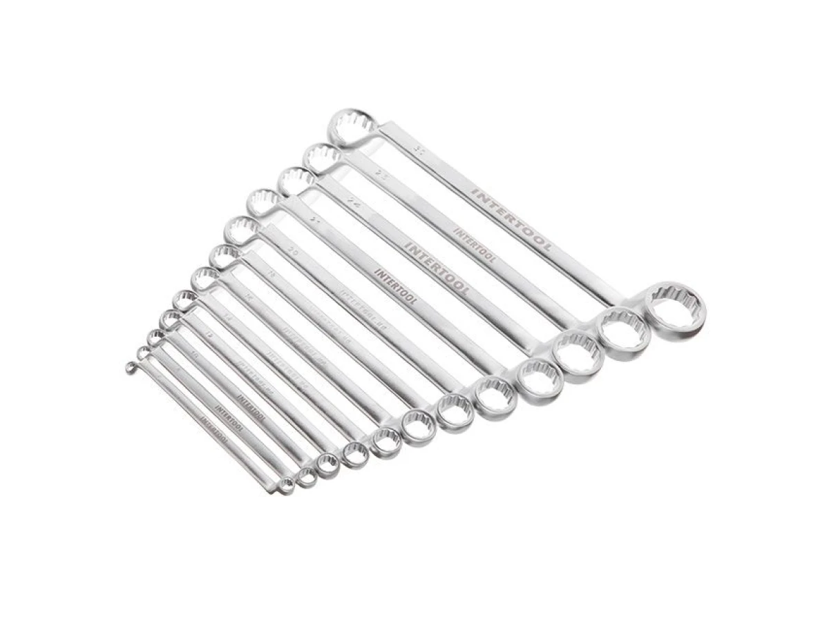 Набор ключей накидных 12 ед., 6-32 мм Cr-V INTERTOOL HT-1103 